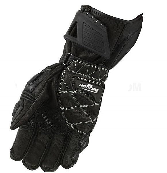 Full length Genuine Leather Motorcycle Riding Gloves