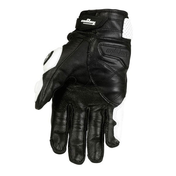 Genuine Leather Half Wrist Full Finger Motorcycle Riding Gloves