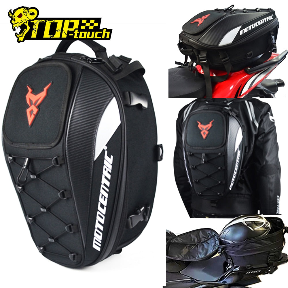 MOTOCENTRIC Dual Purpose Waterproof Motorcycle Tail Bag & Backpack